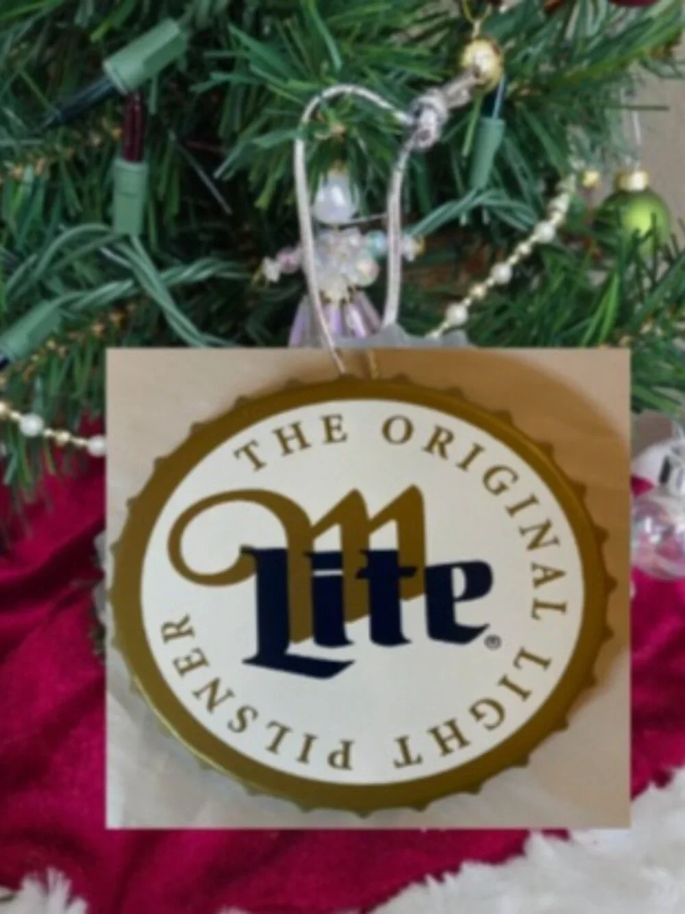 2025 Miller Lite Metal Bottle Cap XMAS Holiday 5